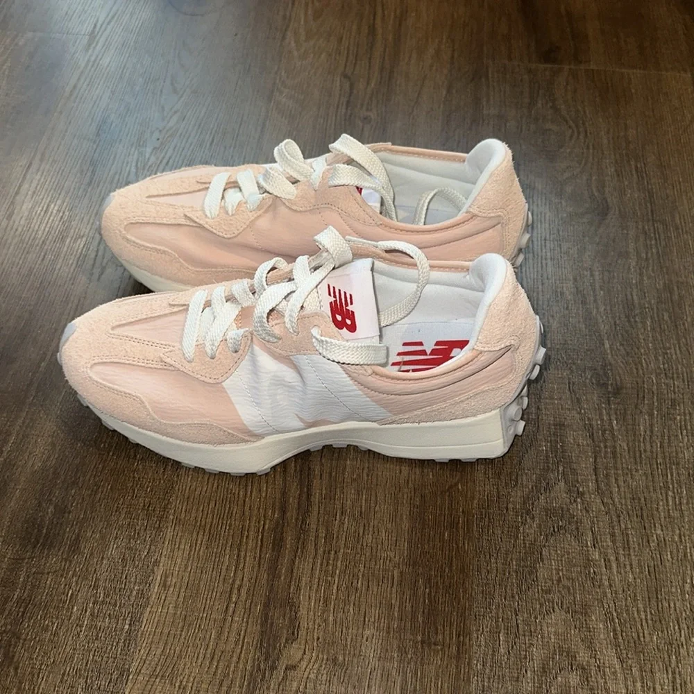 New Balance Pale Pink and White Women's Sneakers - Picture 3 of 8